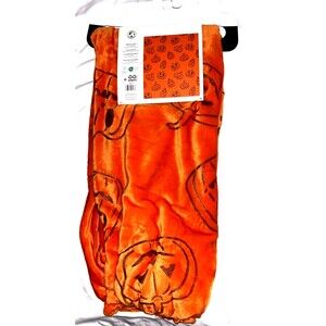 Way To Celebrate 50"x60" Orange Pumpkin Plush Throw Halloween Blanket NEW
